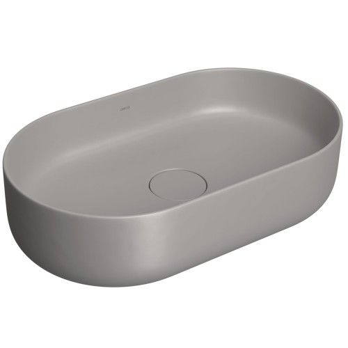 Cuba de Apoio Oval Deca 30x50cm Soft Antracite Slim