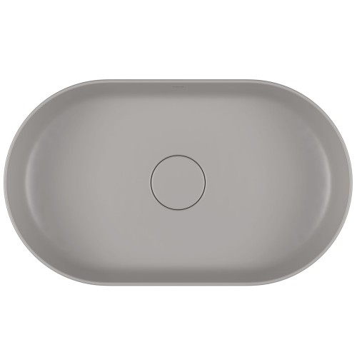 Cuba de Apoio Oval Deca 30x50cm Soft Antracite Slim