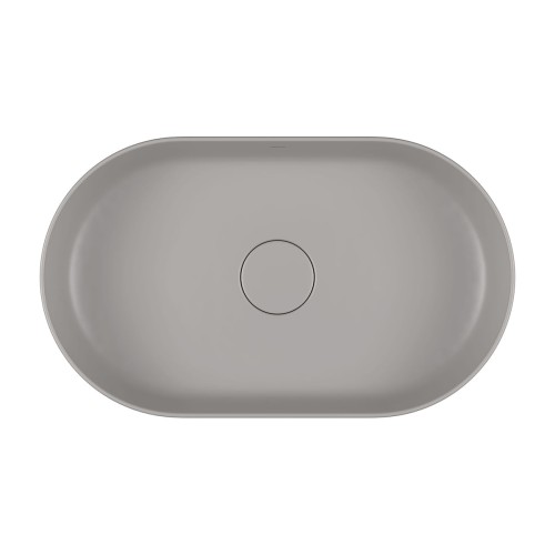 Cuba de Apoio Oval Deca 30x50cm Soft Antracite Slim