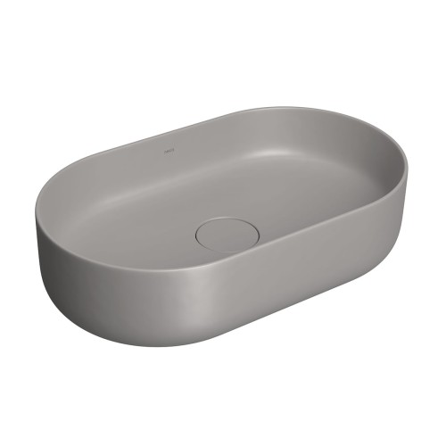 Cuba de Apoio Oval Deca 30x50cm Soft Antracite Slim