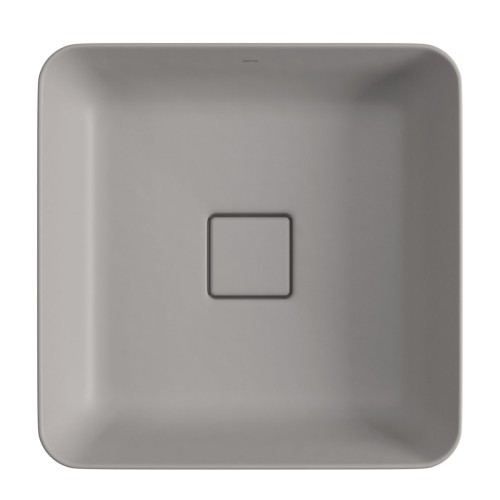 Cuba de Sobrepor Quadrada Deca 40x40cm Soft Antracite Slim