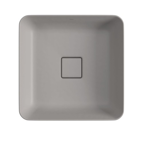 Cuba de Sobrepor Quadrada Deca 40x40cm Soft Antracite Slim