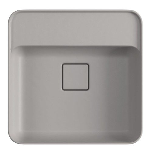 Cuba de Semi Encaixe com Deck Deca 40x40cm Soft Antracite Slim
