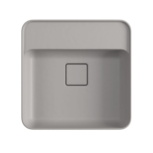 Cuba de Semi Encaixe com Deck Deca 40x40cm Soft Antracite Slim