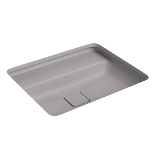 Cuba de Embutir com Mesa Retangular Deca 45x55cm Soft Antracite Slim
