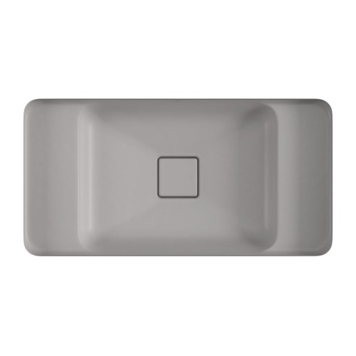 Cuba de Embutir com Mesa Retangular Deca 35x65cm Soft Antracite Slim