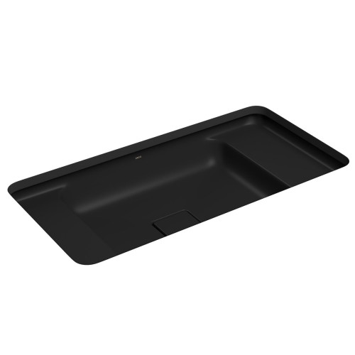 Cuba de Embutir com Mesa Retangular Deca 35x65cm Ébano Fosco Slim