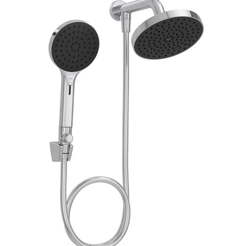Chuveiro Redondo de Parede com Desviador Cromado
