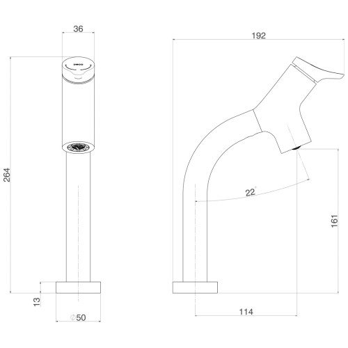 Misturador Monocomando de Mesa Bica Baixa para Lavatório Cromado