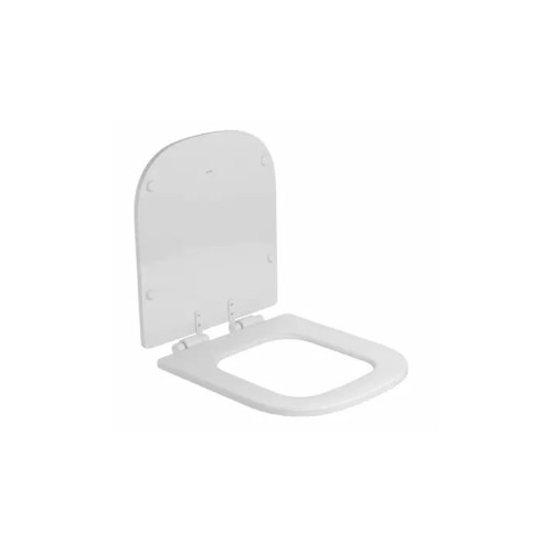 Assento Poliéster Slow Close Monocromático Axis/quadra Branco