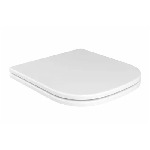 Assento Poliéster Slow Close Monocromático Axis/quadra Branco