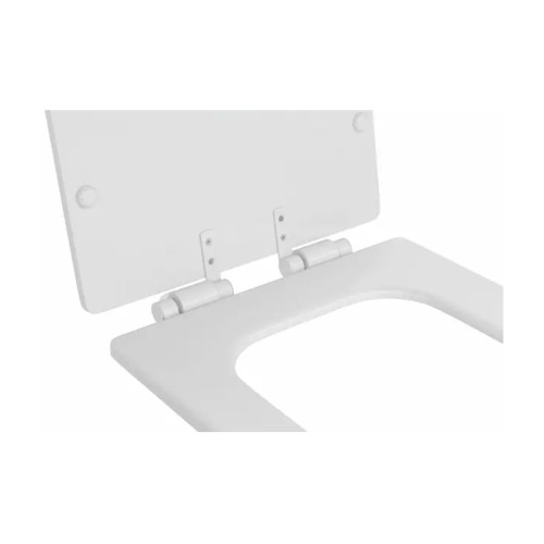 Assento Poliéster Slow Close Monocromático Axis/quadra Branco