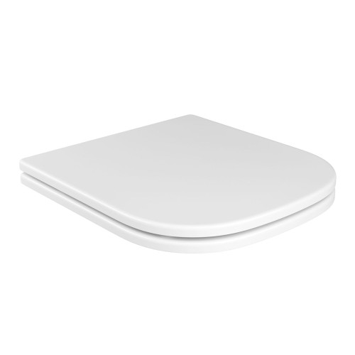 Assento Poliéster Slow Close Monocromático Axis/quadra Branco