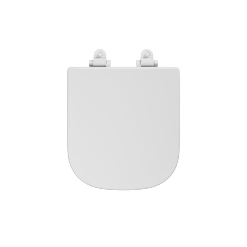Assento Poliéster Slow Close Monocromático Axis/quadra Branco