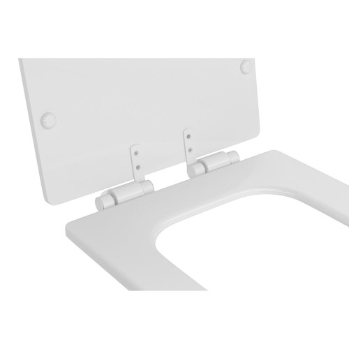 Assento Poliéster Slow Close Monocromático Axis/quadra Branco
