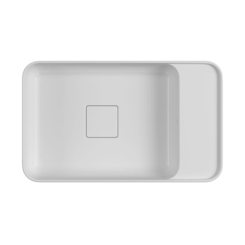 Cuba Retangular de Apoio 50cm com Deck Branco