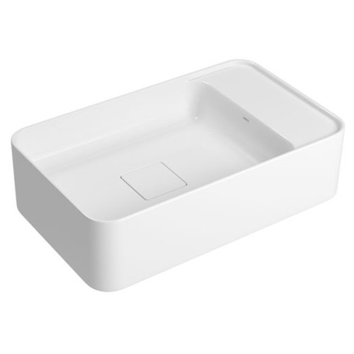 Cuba Retangular de Apoio 50cm com Deck Branco