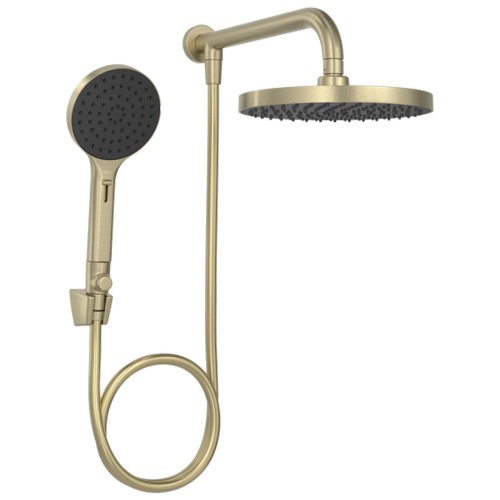 Chuveiro Redondo de Parede 22cm com Desviador Summer Gold