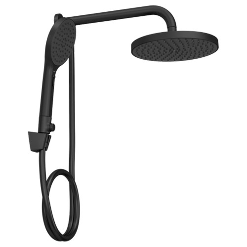 Chuveiro Redondo de Parede 22cm com Desviador Black Matte