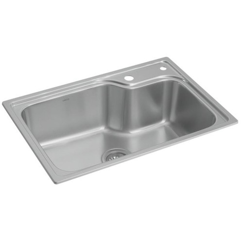 Cuba de Cozinha Retangular Deca com Deck 60x40cm Facile Inox