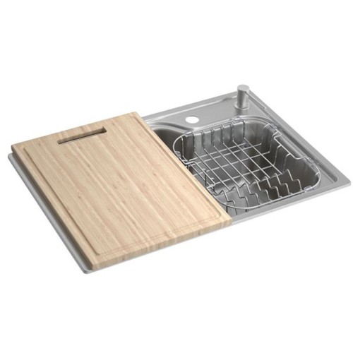 Cuba de Cozinha Retangular Deca com Deck e Acessórios 60x40cm Facile Inox