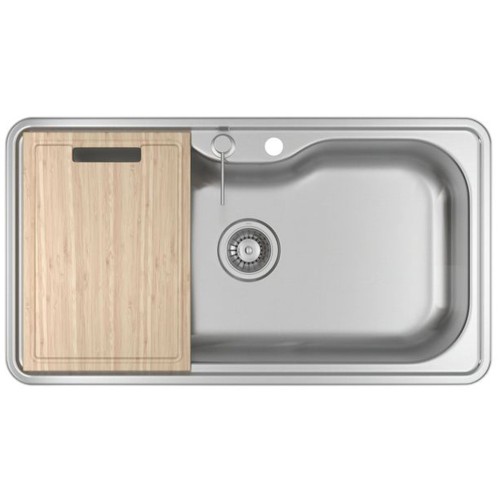 Cuba de Cozinha Retangular Deca com Deck e Acessórios 80x40 Facile Inox