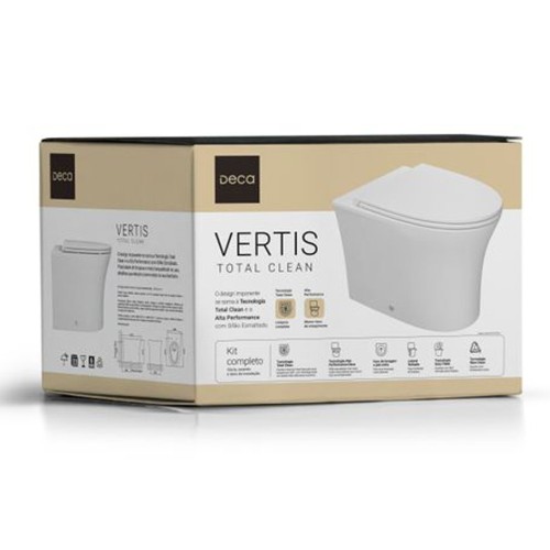 Kit Completo Deca Bacia Convencional Vertis Total Clean Branco