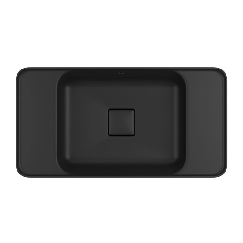 Cuba de Sobrepor Deca com Mesa Retangular 62cm Slim Ébano Fosco