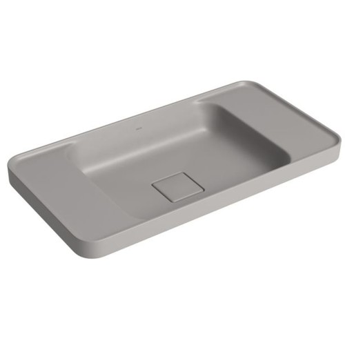 Cuba de Sobrepor Deca com Mesa Retangular 62cm Slim Soft Antracite