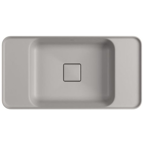 Cuba de Sobrepor Deca com Mesa Retangular 62cm Slim Soft Antracite