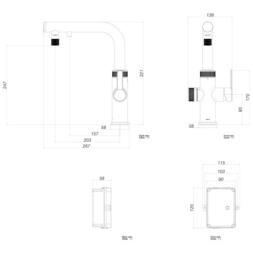 Misturador Monocomando de Mesa Deca com Seletor de Volume e Filtro para Cozinha Cromado