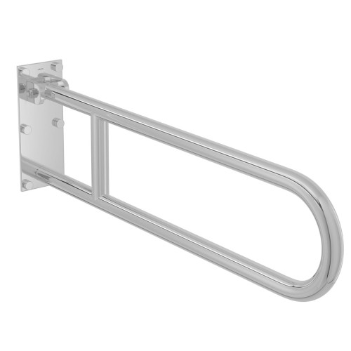 Barra de Apoio Deca Lateral Articulada 80cm Conforto Aço Polido
