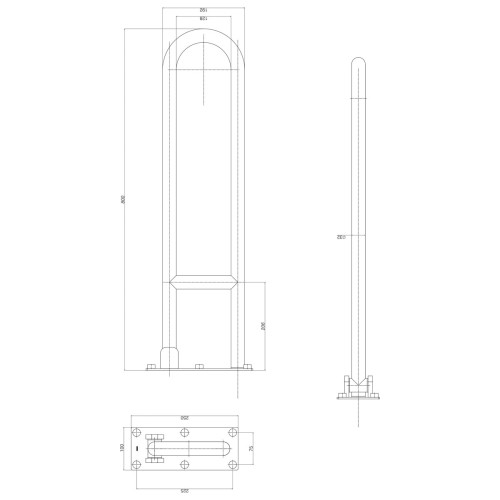 Barra de Apoio Deca Lateral Articulada 80cm Conforto Aço Polido