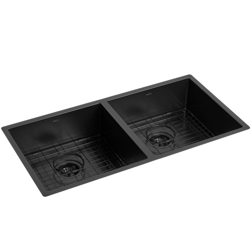 Cuba Dupla de Cozinha Retangular 80x40cm Black Matte - Cc.670.80.Duo.Blmt