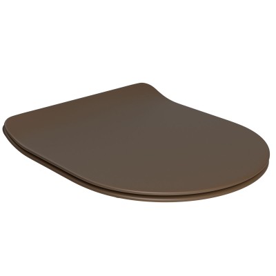 Assento em Termofixo Deca com Slow Close e Easy Clean para Bacias Lk Carrara Nuova Marrom Fosco