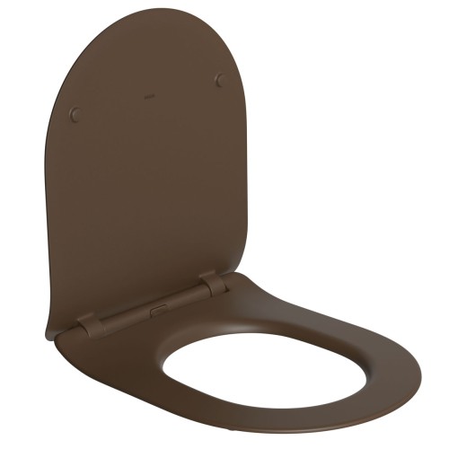 Assento em Termofixo Deca com Slow Close e Easy Clean para Bacias Lk Carrara Nuova Marrom Fosco