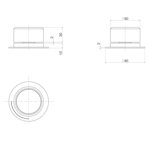 Acionamento para Monocomando para Mesa Redondo Corten - 4990.Ct104.Mt