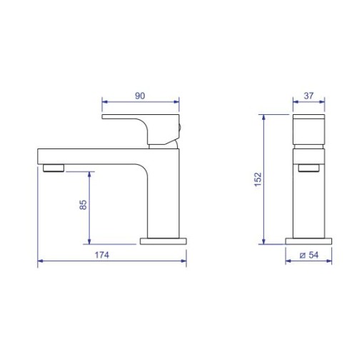 Misturador Monocomando Deca de Mesa Bica Baixa para Lavatório Unic Black Matte