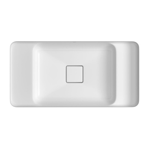 Cuba de Embutir com Mesa Retangular Deca 35x65cm Branco Slim