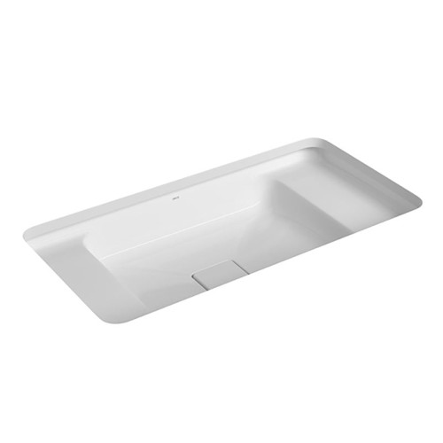 Cuba de Embutir com Mesa Retangular Deca 35x65cm Branco Slim