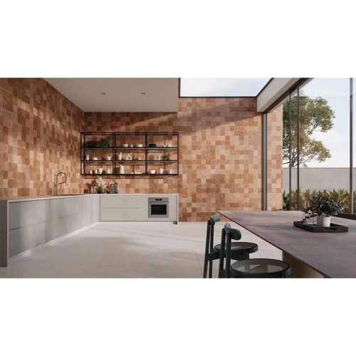 Porcelanato Decorado Natural 15x15cm Marrom - Portinari Origem Bw Nat Esmaltado Bold