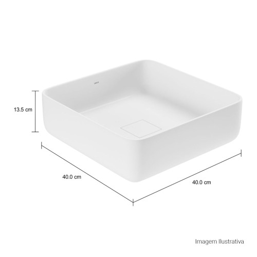 Cuba de Apoio Quadrada Deca 40x40cm Deca Branco Slim