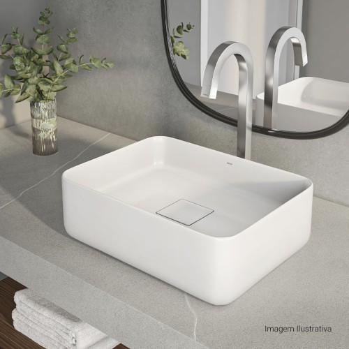 Cuba de Apoio Retangular Deca 30x40cm Branco Slim