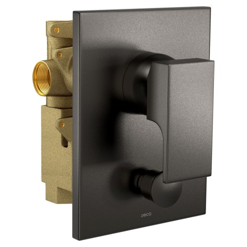 Misturador Monocomando 4 Vias de Chuveiro com Desviador para Banheira Dark Antracite