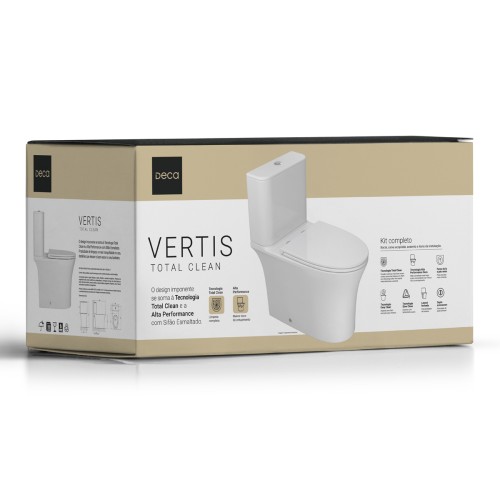 Kit Completo Deca Bacia com Caixa Acoplada Vertis Total Clean Branco