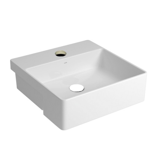Cuba de Semi Encaixe com Mesa Quadrada Deca 42x42cm Branco Linha L