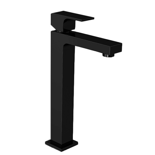 Misturador Monocomando de Mesa Bica Alta para Lavatório Unic Black Matte