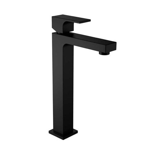 Misturador Monocomando de Mesa Bica Alta para Lavatório Unic Black Matte