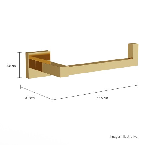 Papeleira Deca Quadratta Gold