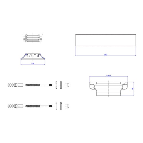 Kit de Instalação Deca para Bacia Convencional com Fixação Vertical Cromado